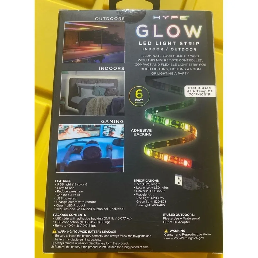 LED Light‎ Strip Indoor/Outdoor 6ft